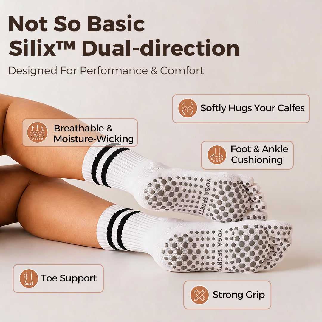 Silix™ Standard Grip Socks - (3pcs)Grip harder. Stretch easier. Feel grounded.