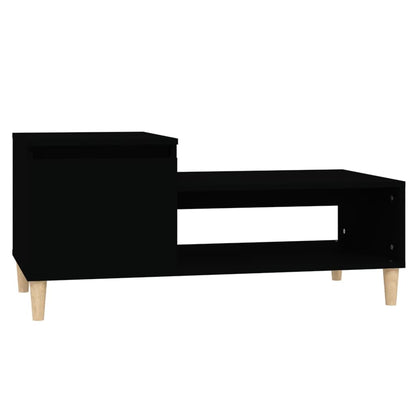 NNEVL Coffee Table Black 100x50x45 cm Engineered Wood-1