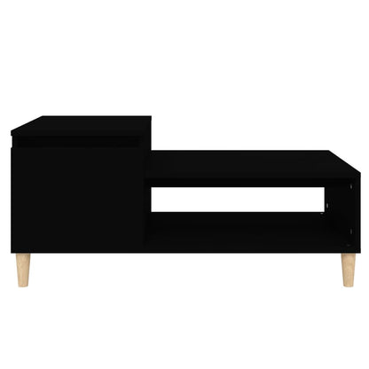 NNEVL Coffee Table Black 100x50x45 cm Engineered Wood-4
