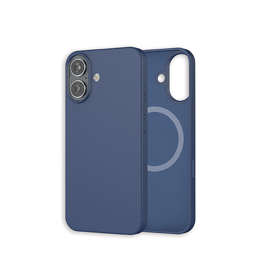 Coque silicone MagSafe iPhone 16 Bleu-0